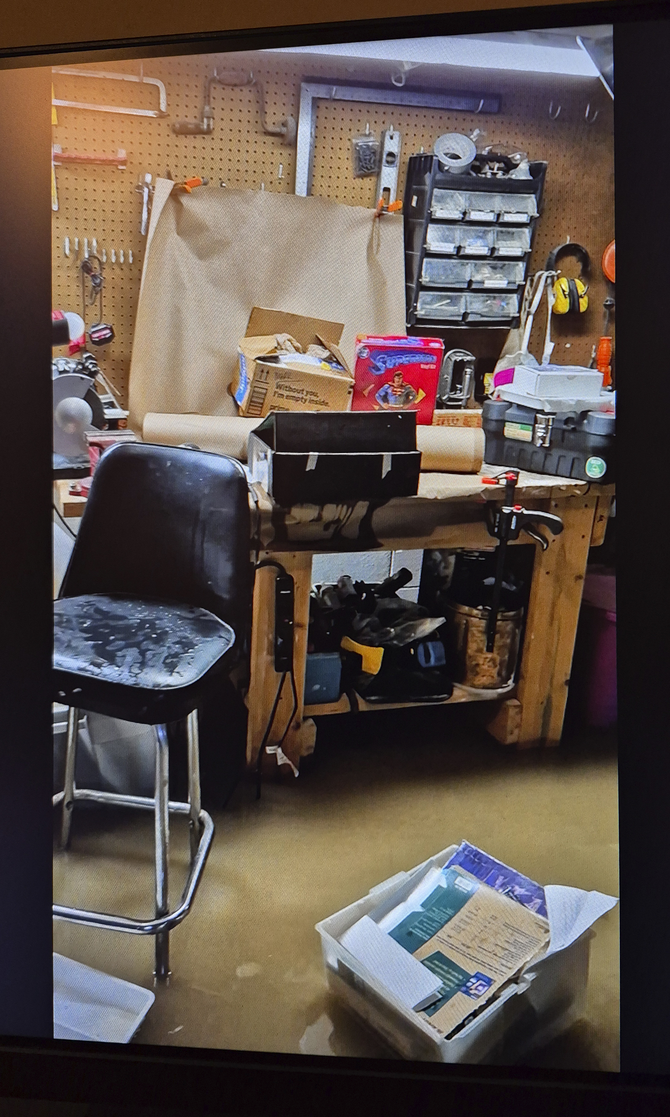 Mark's flooded workspace